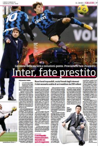 【揭秘】为什么国际米兰很难借到钱？